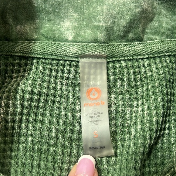 Mona B women’s thermal button up shirt size small - Picture 2 of 7